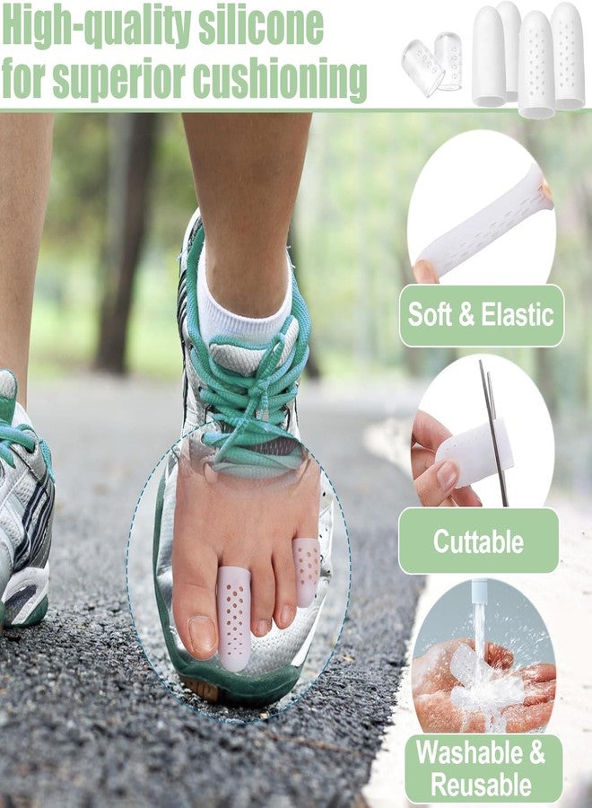 VYNFLICK Silicone Toe Protector: Gel Anti-Friction Breathable Toe Finger Caps 30PCS Toenail Guard Covers for Women Men Foot Bunion, Corn, Blister, Pain, Callu Toenail Sleeve Pads - Image 5